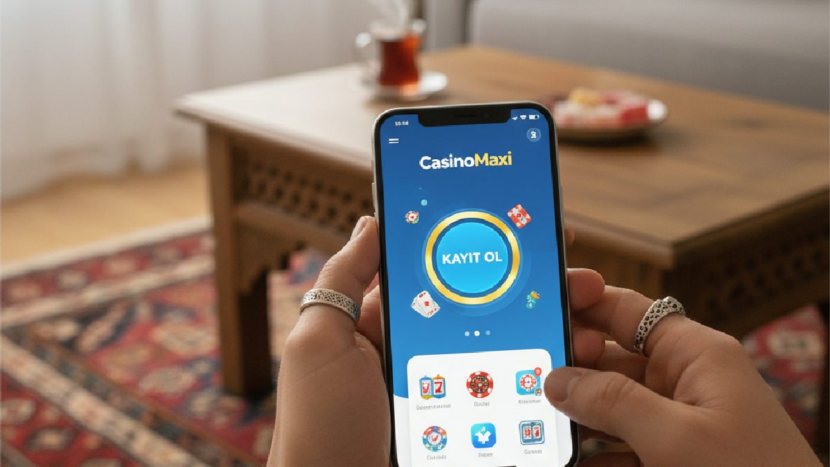 Mobil cihazlar üzerinden CasinoMaxi kayıt ol işleminin kolaylığını gösteren bir görsel.