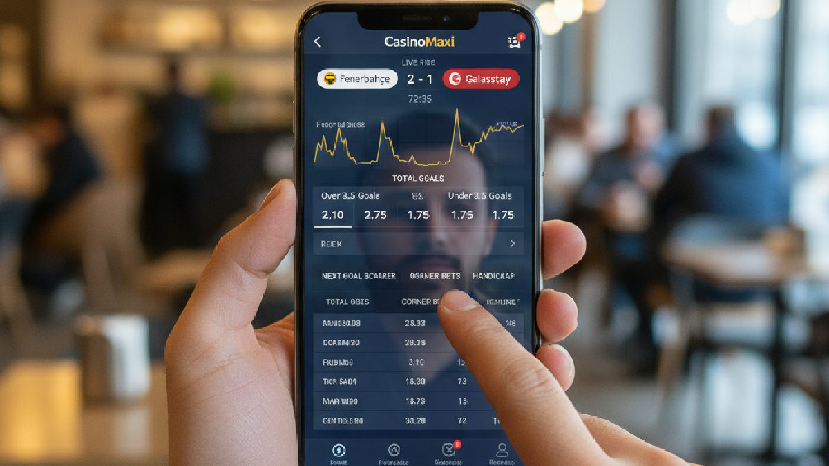 CasinoMaxi canlı üst alt bahisleri için mobil uygulama ekranında güncel oranlar.